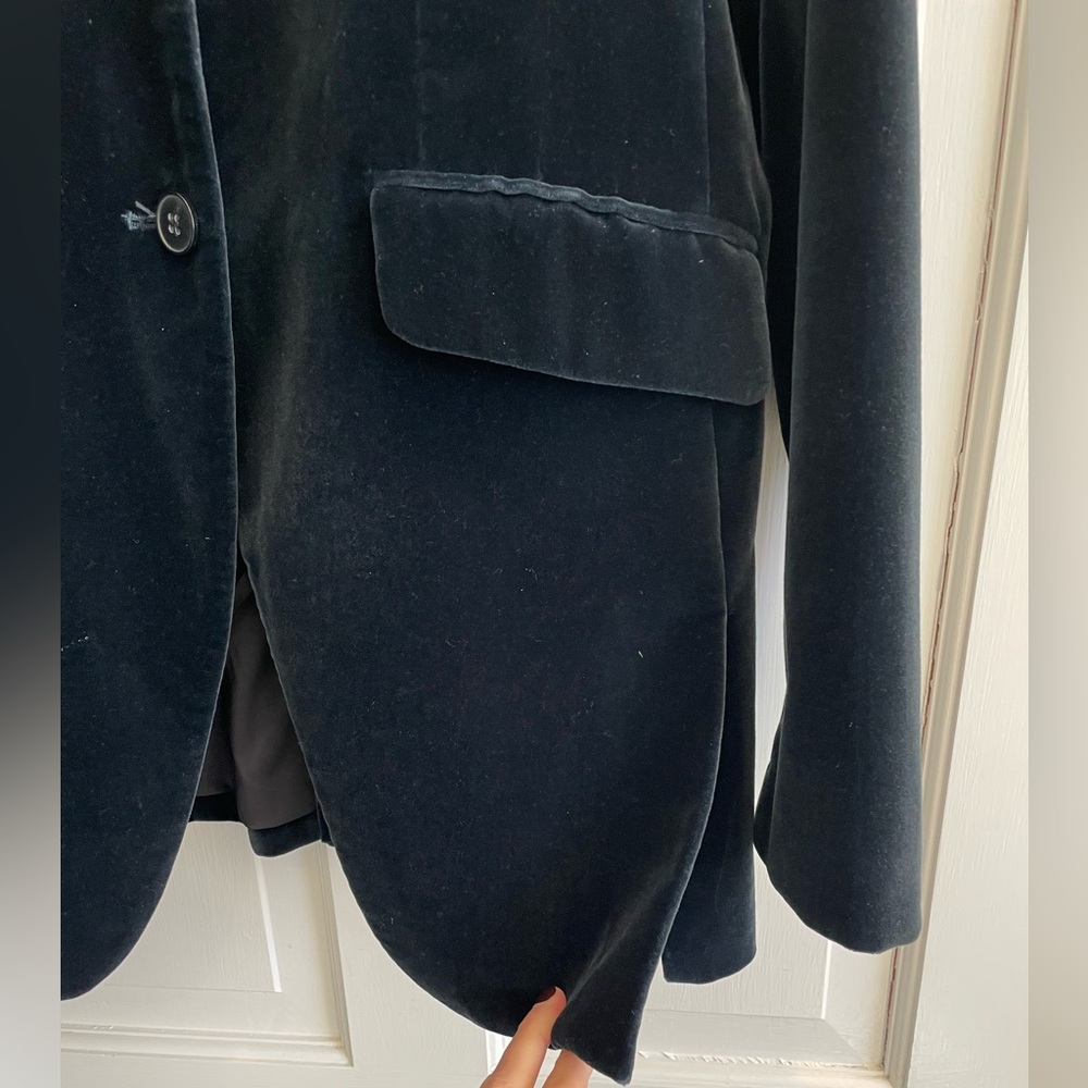Theory Blue Velvet Blazer - Picture 2 of 5